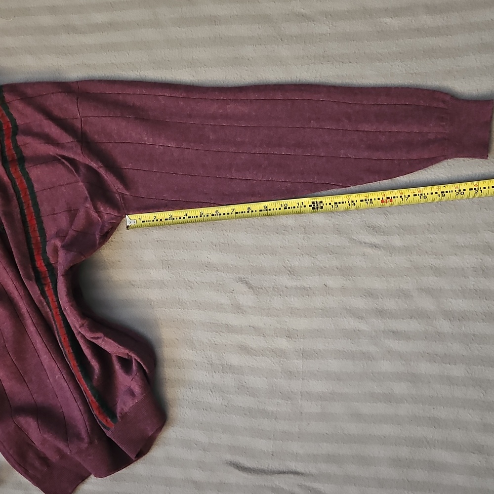 Gucci Purple Crewneck Sweater with Stripe Detail - Picture 8 of 8